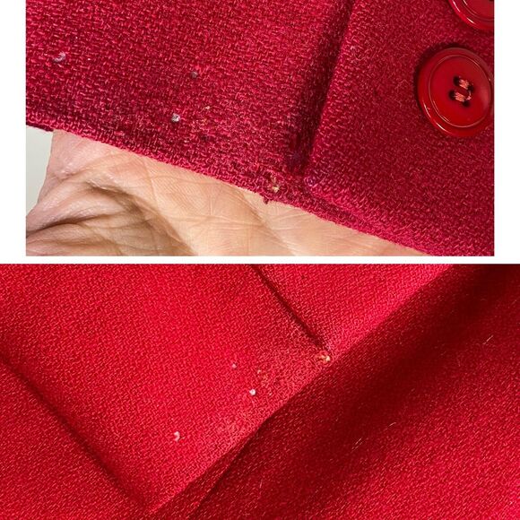 Vtg Pendleton Blazer Womens Sz 12 Red 100% Virgin Wool USA Damaged Craft READ - Picture 11 of 12
